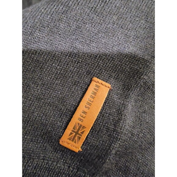 NEW w/Tags Ben Sherman Mens Merino Navy Crew Neck Size Small MSRP $120.00 - Picture 2 of 3